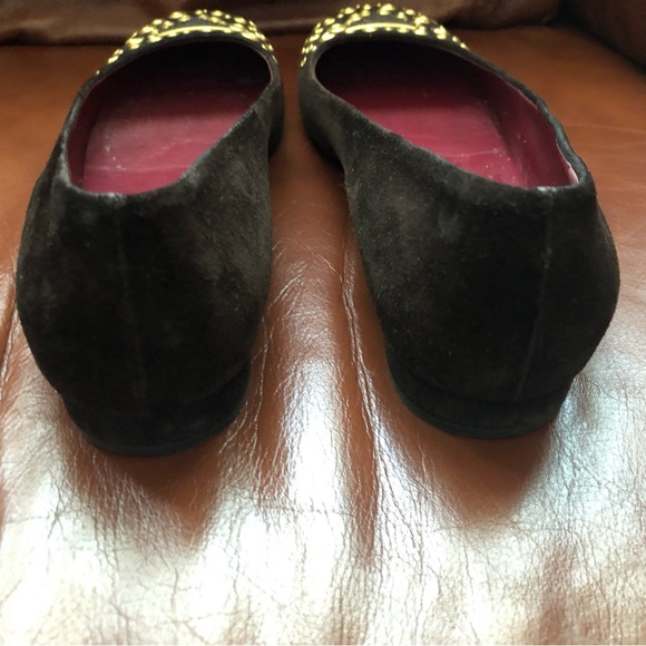 Brown suede Prada round-toe flats - Picture 4 of 10